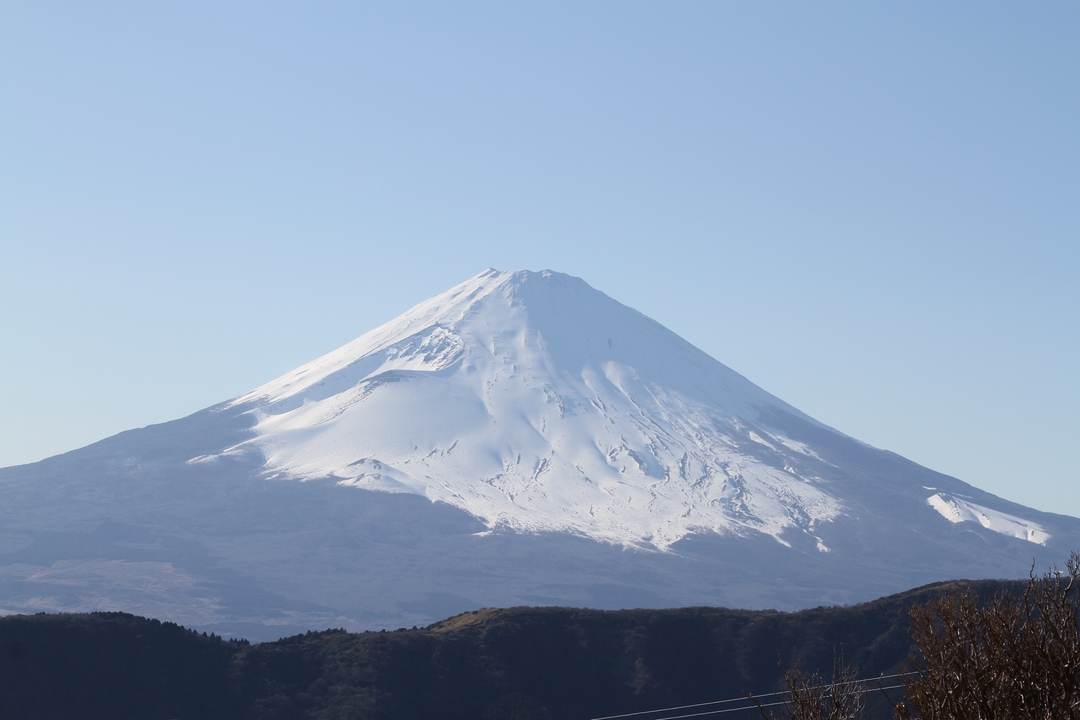 Mont Fuji sous un ciel dégagé.