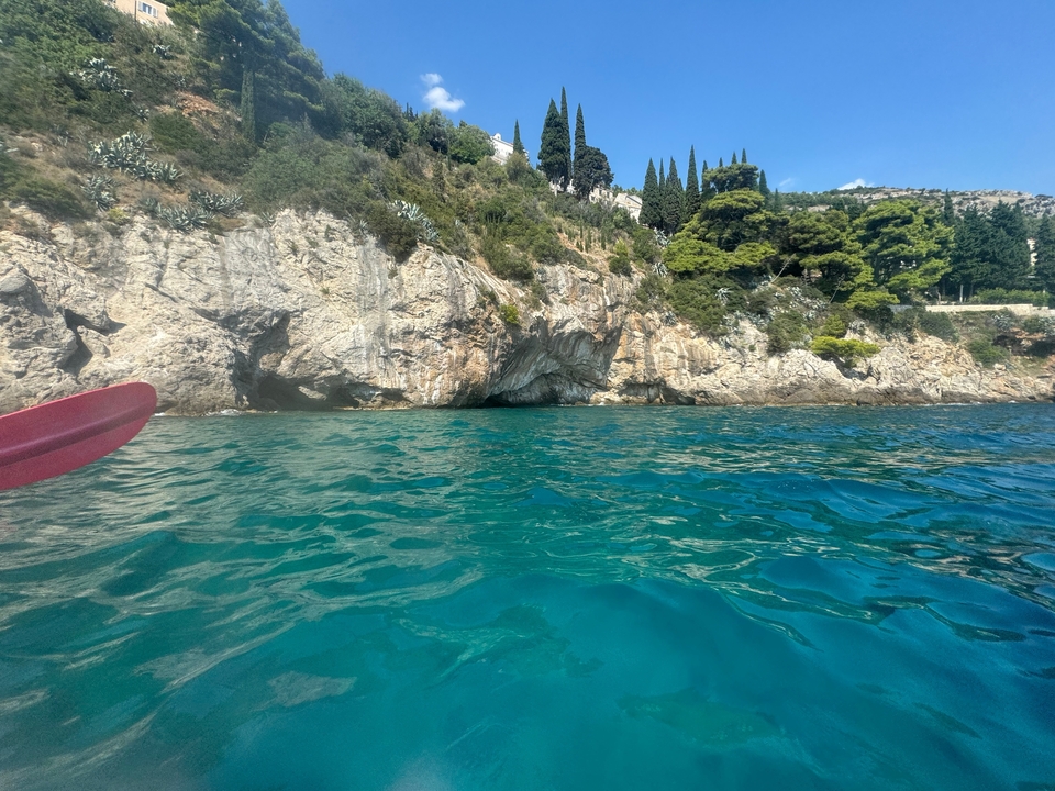 Rocky coastline with turquoise waters.