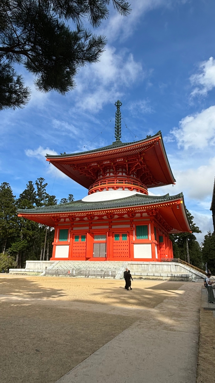 Pagode japonaise traditionnelle au design complexe.
