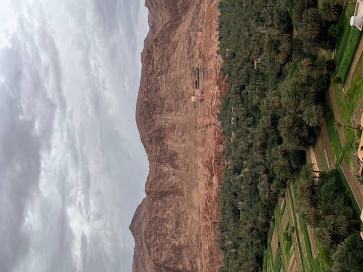 Une vue panoramique d'une vallée verdoyante luxuriante avec des montagnes en arrière-plan.