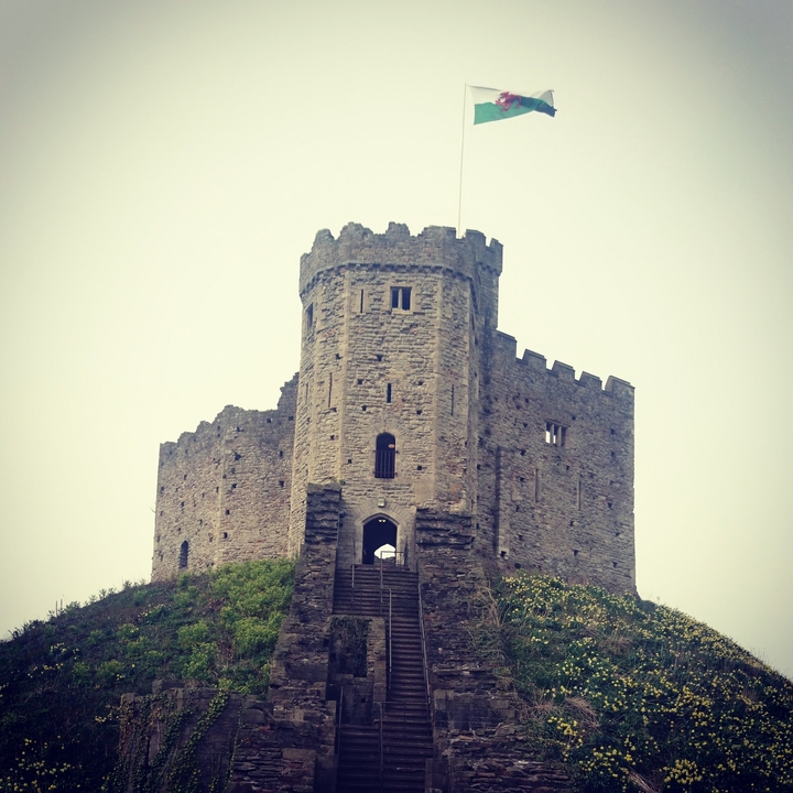 Château historique en pierre sur une colline.