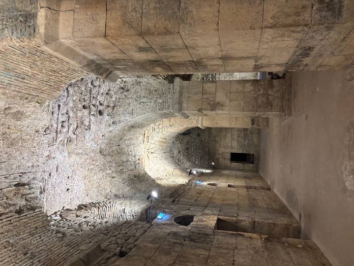 Stone vaulted chambers in the subterranean halls of Diocletian’s Palace, Split.