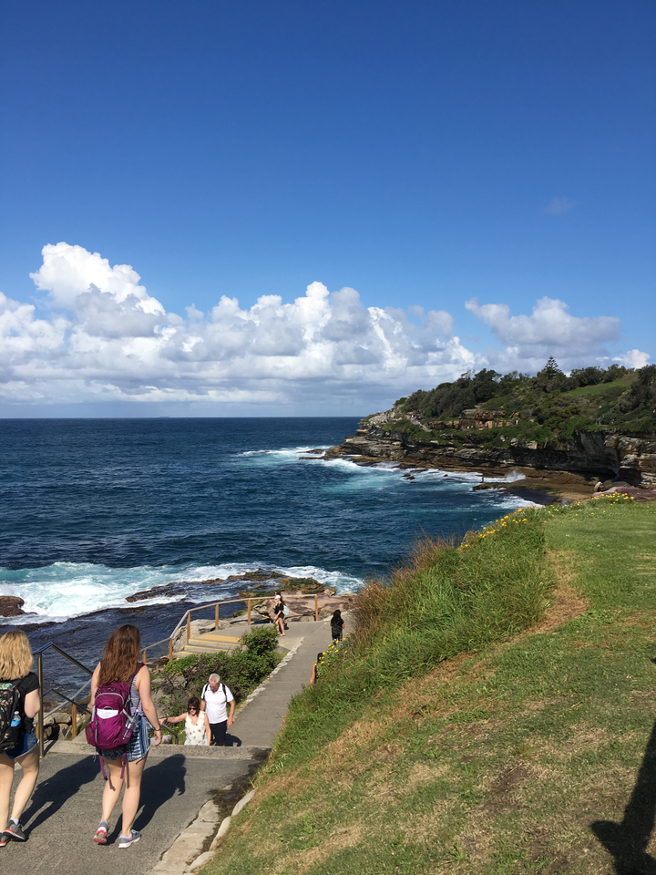 Secluded coastline with rocks and ocean waves.