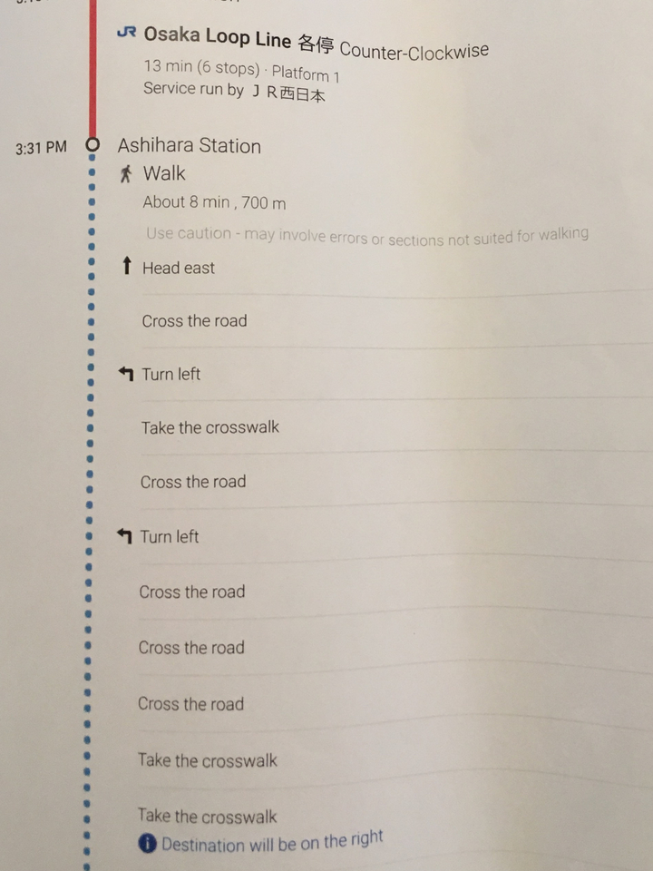 Page with directional instructions.