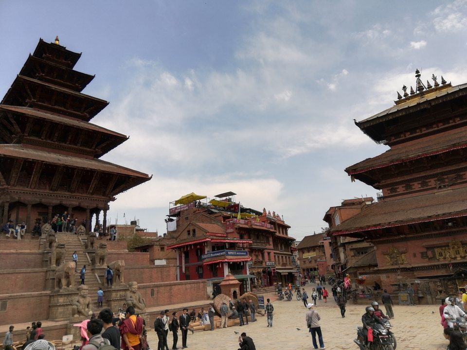 Architecture traditionnelle de Katmandou avec ses temples.