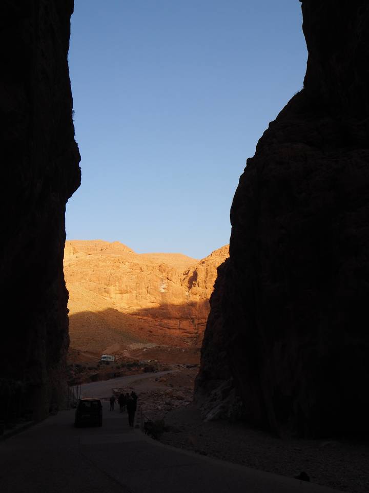 Viewpoint from inside Todra Gorge.