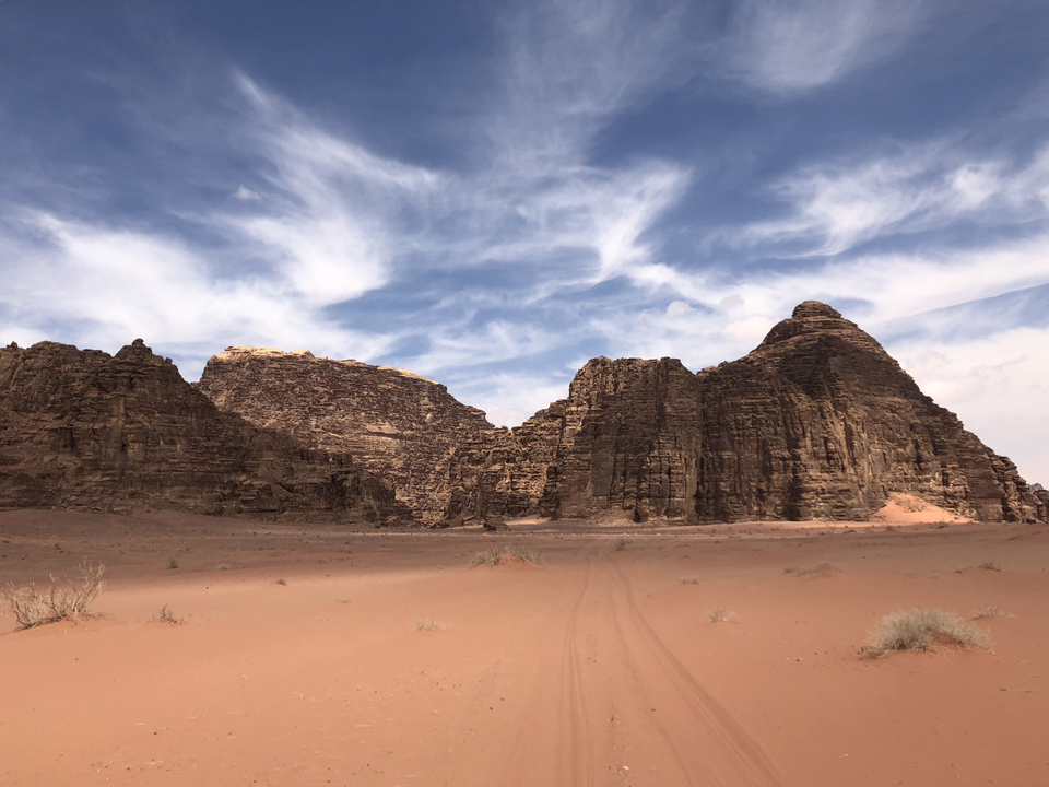 Desert landscape with unique rock formations