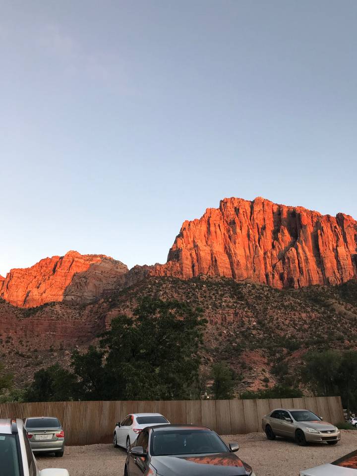 Formation rocheuse au coucher du soleil.
