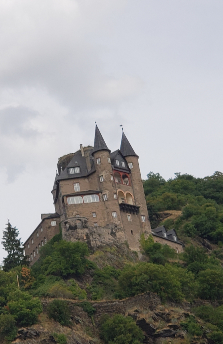 Château historique perché sur une colline.