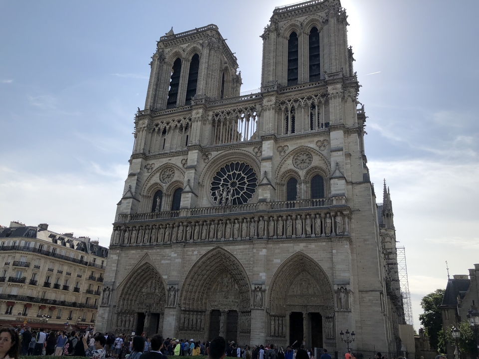 Notre-Dame Cathedral in Paris translates to French as:
**Cathédrale Notre-Dame de Paris**
Note: Since Notre-Dame is originally a French name meaning "Our Lady," the cathedral is commonly referred to simply as "Notre-Dame de Paris" in French, with "cathédrale" sometimes omitted in casual usage.