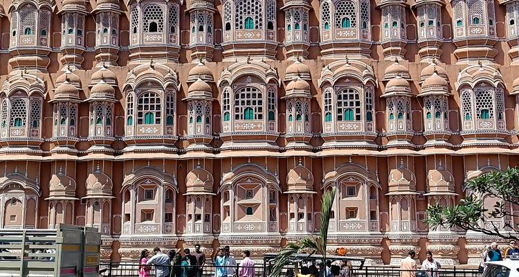Intricately decorated facade with numerous windows.