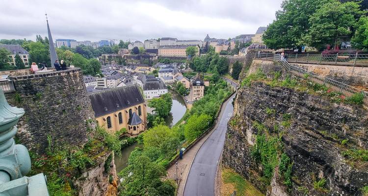 A picturesque view of a historical city nestled in a valley.