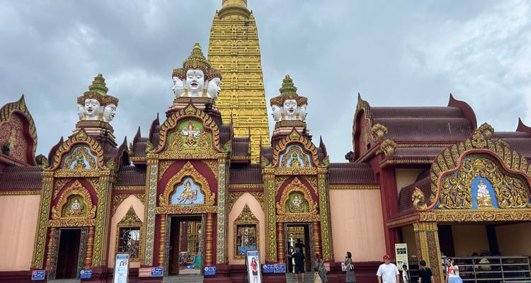 Ornate temple facade with vibrant details