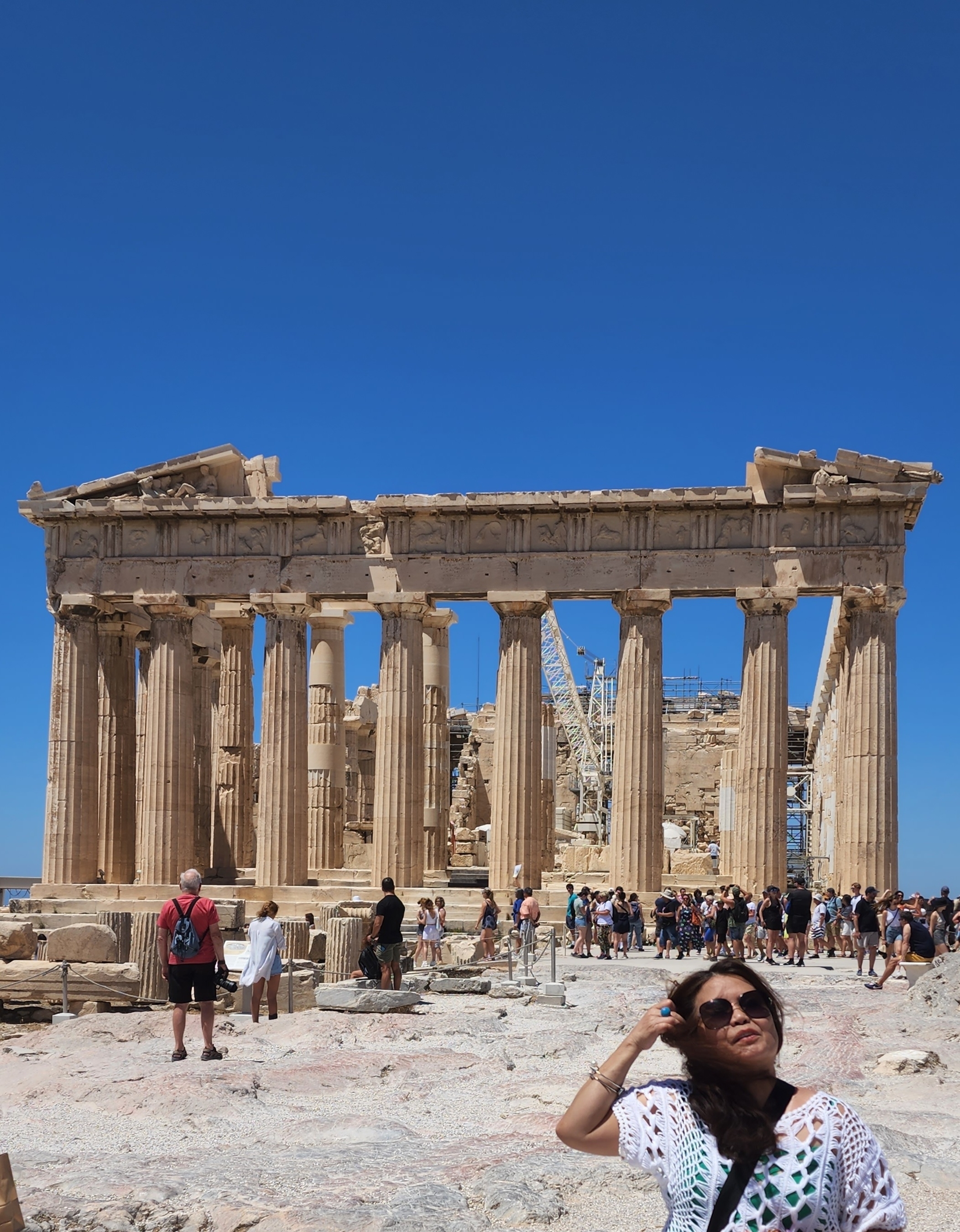 Ancient Greek temple ruins.
