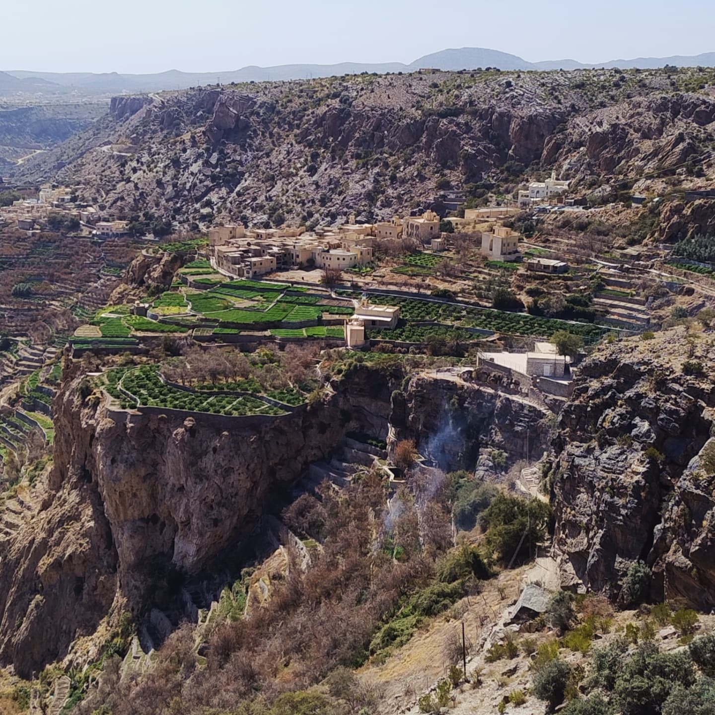 Terraced farmland on a mountainous terrain.