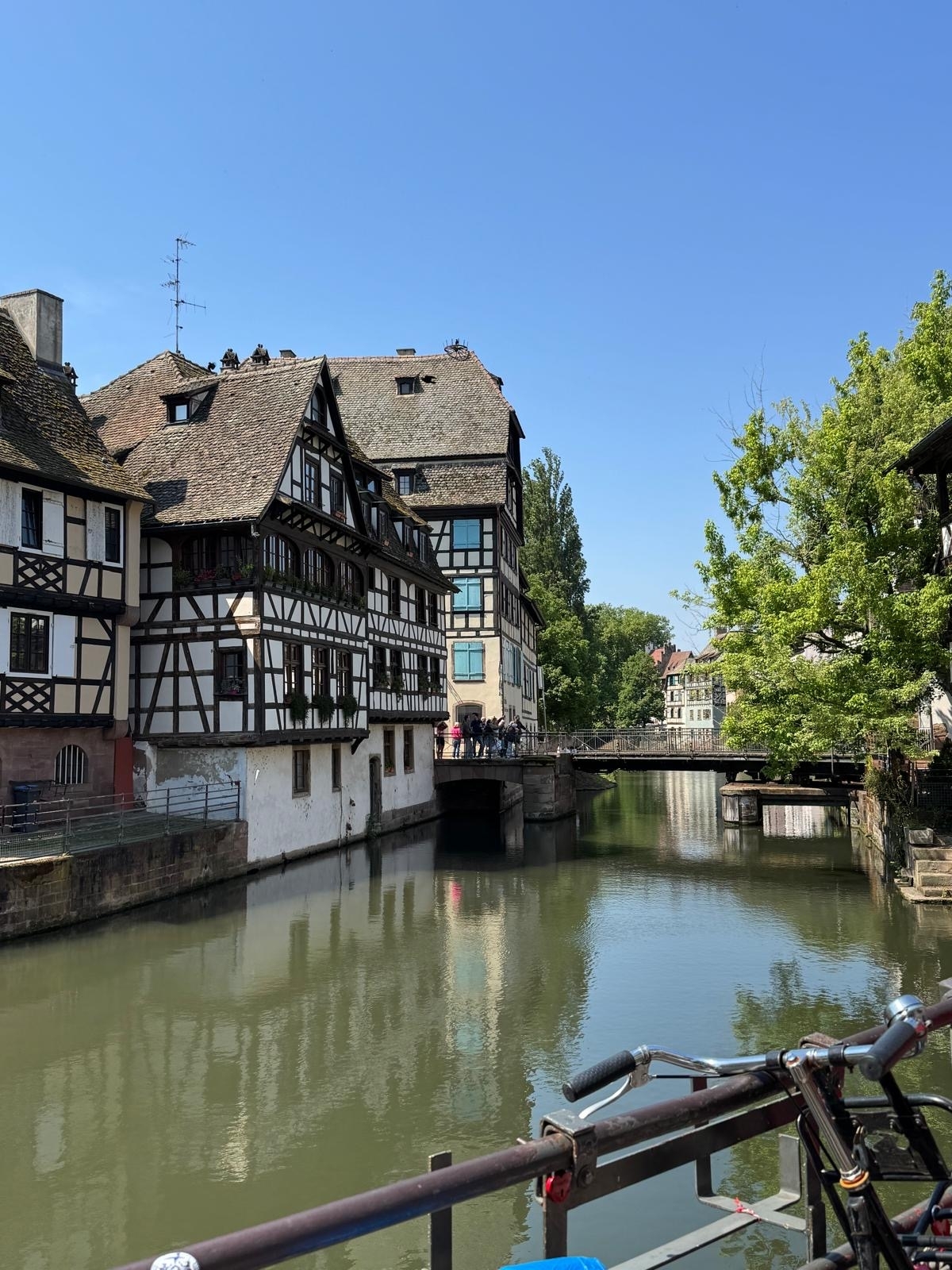 Charming European-style houses by a canal.