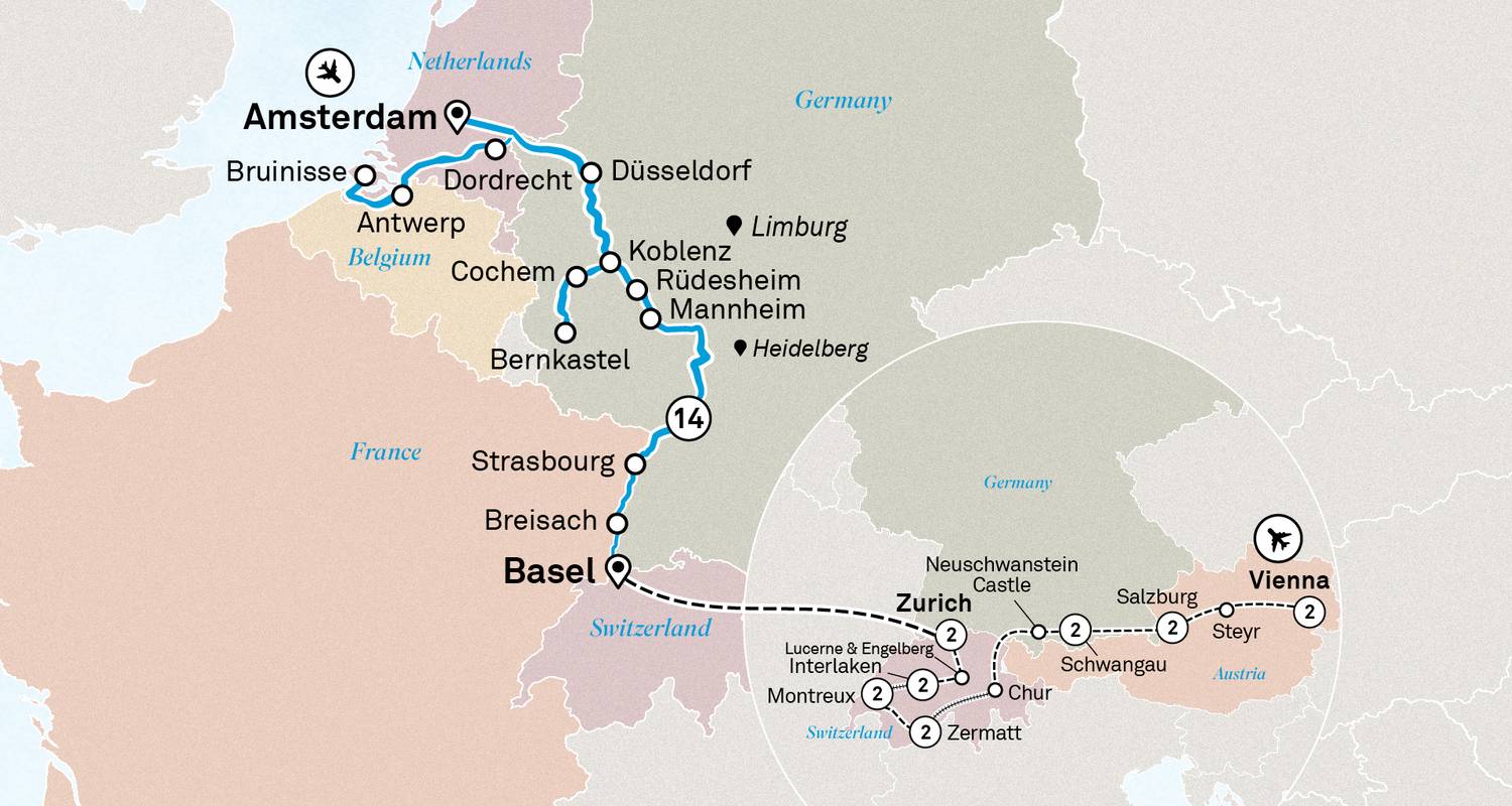 Rhin et Moselle romantiques avec la Suisse et l'Autriche 2026 - 29 jours (from Amsterdam to Vienne) - Scenic Luxury Cruises & Tours