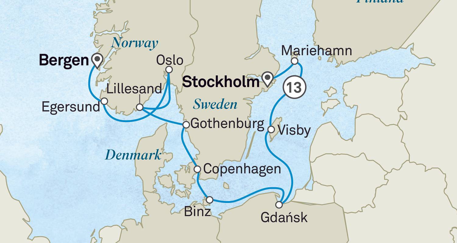 Voyages de Bergen à Stockholm
