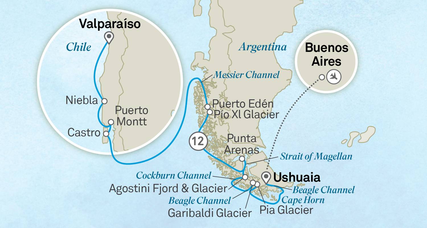 Chilean Fjords & The Glaciers of The Beagle Channel 2027 - 13 Days - Scenic Luxury Cruises & Tours