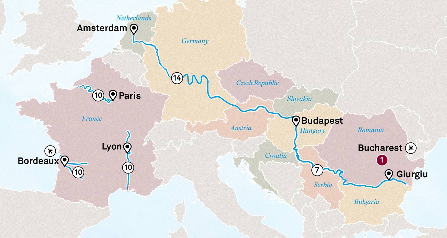Grand voyage d'Est en Ouest : De Bucarest à Bordeaux - Scenic Luxury Cruises & Tours