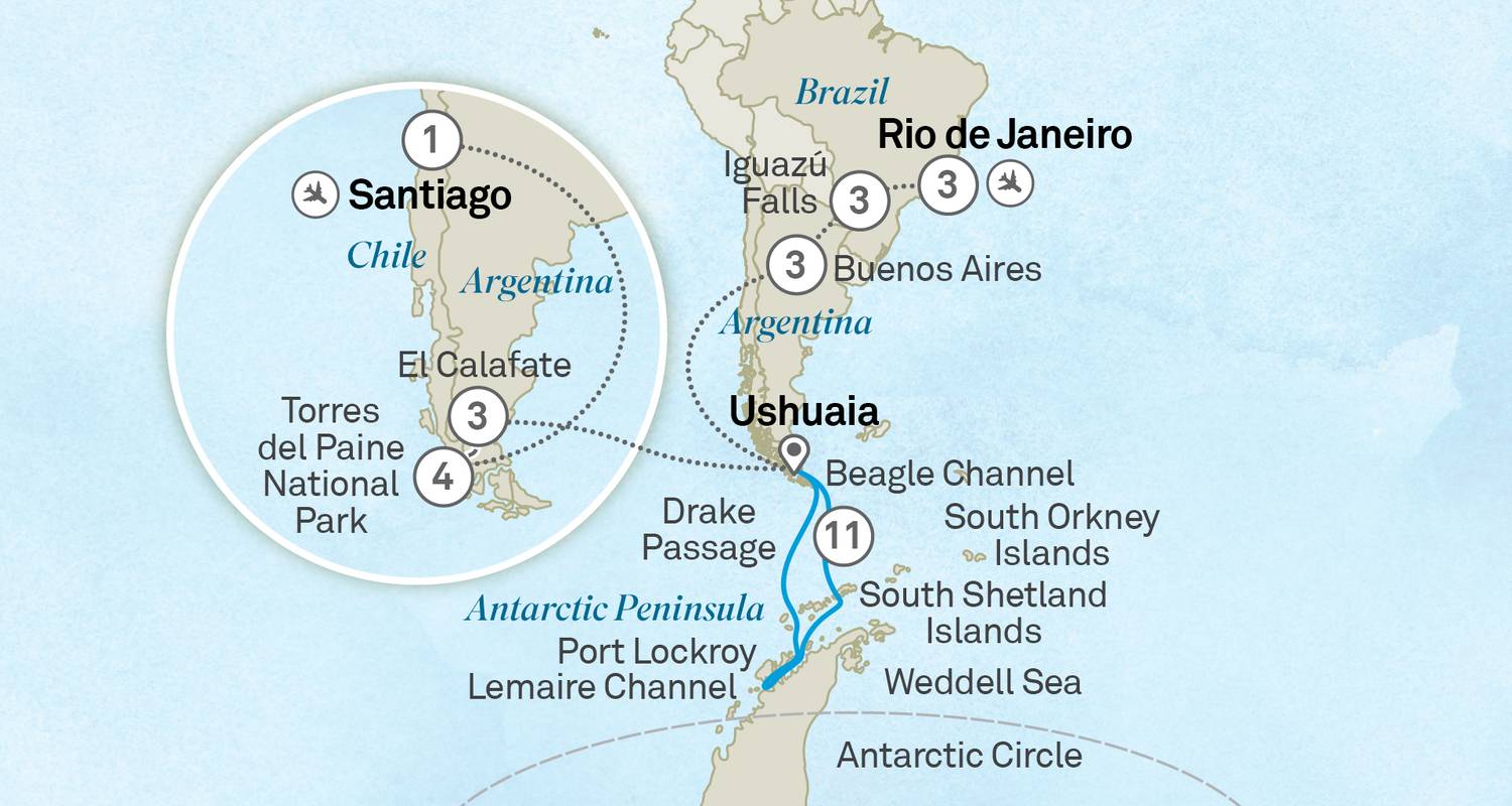 Voyage ultime : Patagonie, Argentine, Brésil et Antarctique - Croisière et voyage terrestre 2028 - Scenic Luxury Cruises & Tours