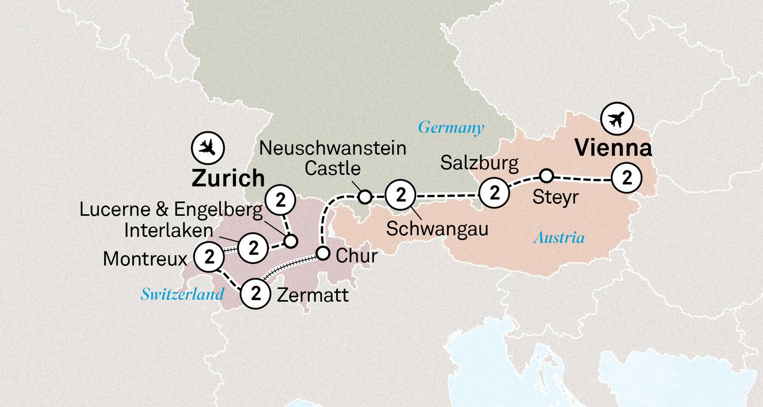 Wonders of Switzerland & Austria 2026 - 15 Days (from Zurich to Vienna) - Scenic Luxury Cruises & Tours