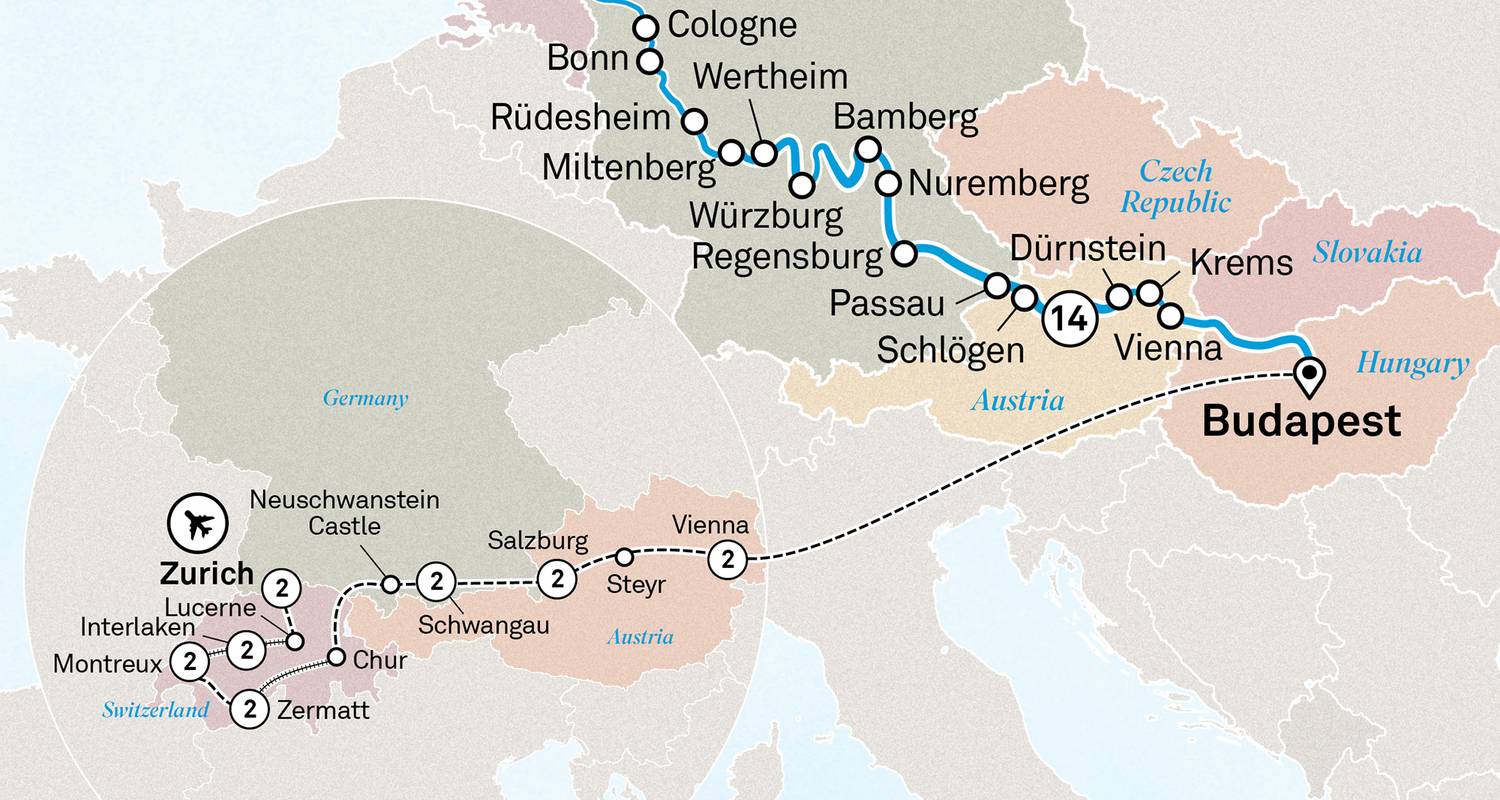 Joyaux de l'Europe avec les merveilles de la Suisse et de l'Autriche 2026 - 29 jours (from Amsterdam to Zurich) - Scenic Luxury Cruises & Tours