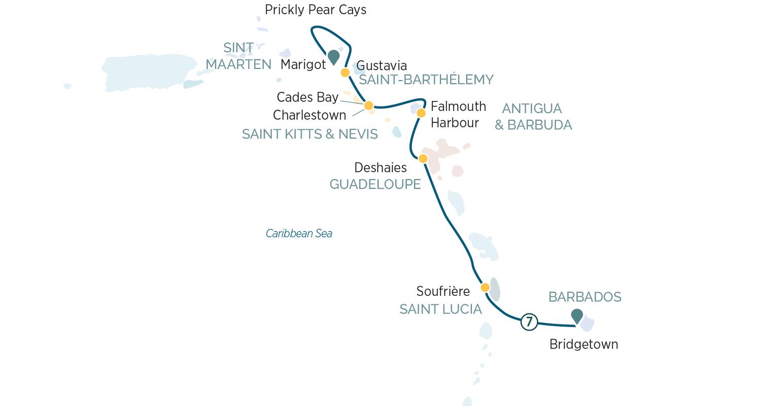 Eastern Caribbean with St. Barths 2027 - 8 Days (from Bridgetown to Marigot) - Emerald Cruises