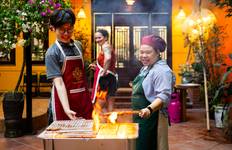 Circuit Cours de cuisine en petit groupe avec visite du marché : Cueillette gratuite, livre de recettes, vin à volonté et bien plus encore !