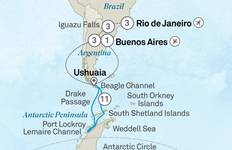 Rondreis Hoogtepunten van Antarctica, Argentinië en Brazilië - Cruise & Land Journey 2026