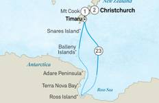 Circuit Christchurch et Mt Cook avec la mer de Ross en Antarctique : Glace et faune majestueuses