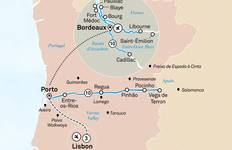 Circuit La belle Bordeaux et l\'inoubliable Douro avec Lisbonne