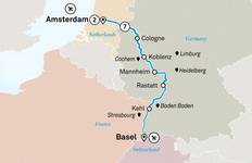 Circuit Les hauts lieux du Rhin avec Amsterdam 2027 - 10 jours (from Bâle to Amsterdam)