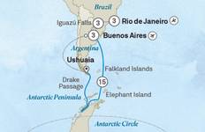 Antarctica,Falkland Islands, Argentina & Brazil - Cruise & Land Journey Tour