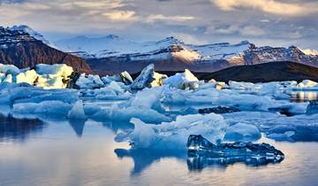 Circuit estival de 4 jours en minibus : randonnée sur un glacier, grotte de glace, Cercle d\'Or, côte sud et Jökulsárlón, région de Snaefellsnes circuit