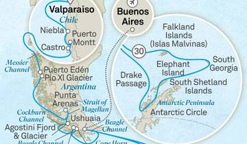 Ultimate Chilean Fjords, Glaciers & Antarctic Wildlife Explorer