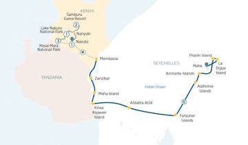 Safari, The Seychelles and Indian Ocean - Cruise & Land Journey 2026/2027-2028/2028-2029 Tour