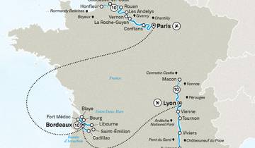Les joyaux de la Seine, Bordeaux et le spectaculaire Sud de la France 2026 - 31 jours (from Paris to Perouges)