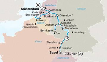 Rhin romantique et Moselle avec Amsterdam 2027 - 17 jours (from Zurich to Amsterdam)