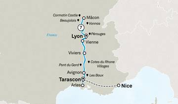 Les saveurs du Rhône - Une croisière gastronomique 2027 - 8 jours (de Nice à Lyon) circuit