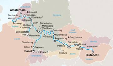Juwelen van Europa & Romantiek Rijn & Moezel 2027 - 29 Dagen (48 bestemmingen)-rondreis