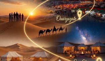 AU DÉPART DE MARRAKECH : 3 JOURS D\'EXCURSION DE LUXE À L\'ERG CHIGAGA circuit