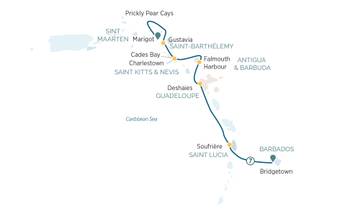 Östliche Karibik mit St. Barths 2027 - 8 Tage (von Bridgetown bis Marigot) Rundreise