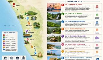 Bestseller: Kerala-Rundreise durch Indien – 8 Tage (Auswahl an 3★-, 4★- und 5★-Hotels) Rundreise