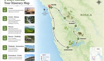 6-tägige Natur- und Wildtier-Tour durch Kerala, Indien (Auswahl an 3★-, 4★- und 5★-Hotels) Rundreise
