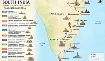 Tempelrundreise durch Südindien – Tamil Nadu & Kerala, 12 Tage (Auswahl an 3★-, 4★- und 5★-Hotels) Rundreise