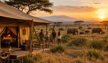 Safari de 6 jours en camping à petit budget dans le Serengeti et le Ngorongoro, en Tanzanie circuit