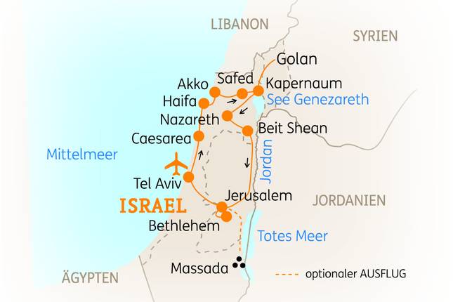 Israel: Entspannt erleben Rundreise