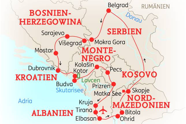 Balkan: Die ausführliche Reise
