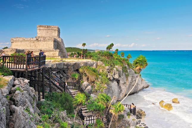 Collage of Mexico City and the Land of the Mayans